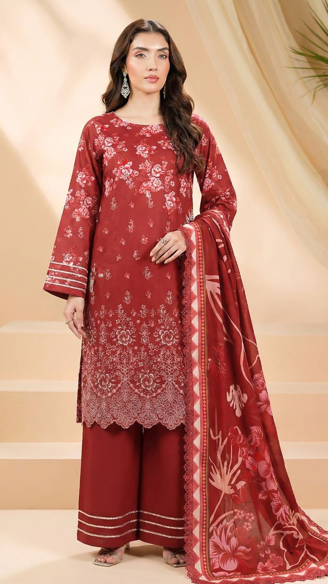 Luxury Digital Lawn Embroidered Shirt