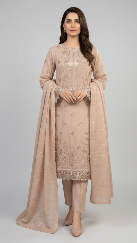 Premium Quality Doria Lawn Embroidered Shirt