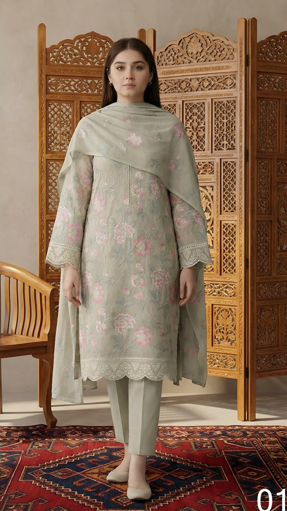 Premium Embroidered Lawn Shirt